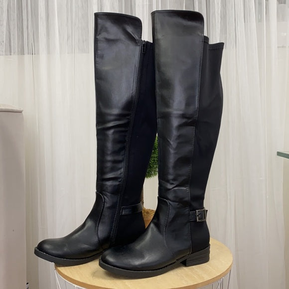 Nero Bianco over the knee boots