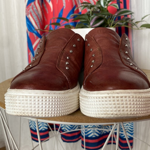 Mjus leather espadrilles/slides