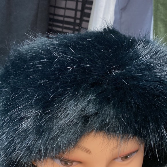 COPY - Surell black fox faux fur head band
