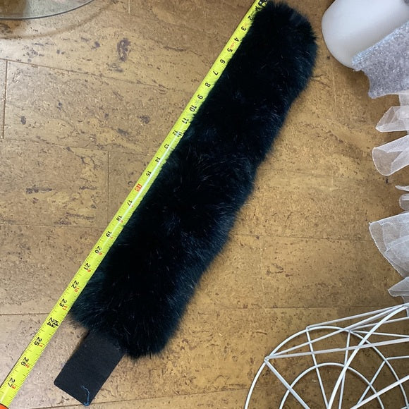 COPY - Surell black fox faux fur head band