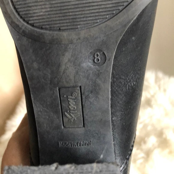 Fioni open toe leather booties
