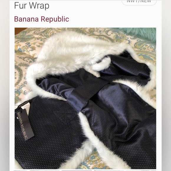 REDUCED!! Banana Republic faux fur wrap