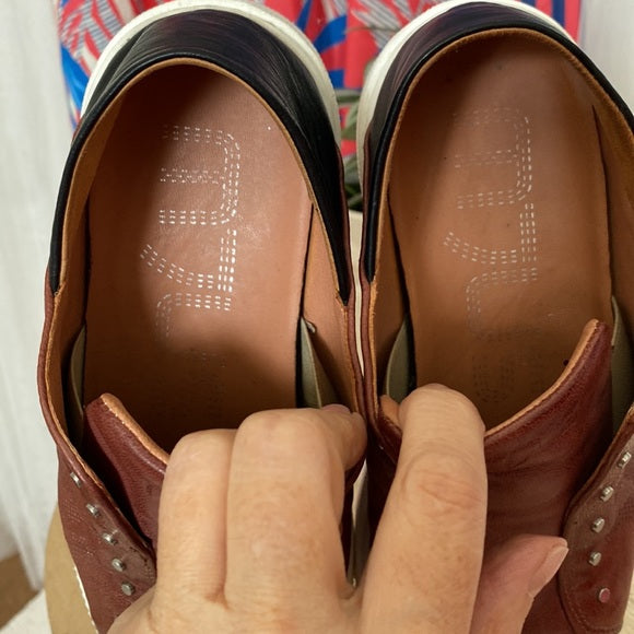 Mjus leather espadrilles/slides