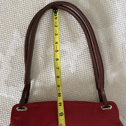 REDUCED! Petusco 100% leather stunning red and brown bag
