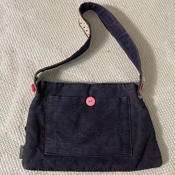 Cute Lolipops Paris Atelier small novelty bag! Cut out Leather/cotton/beads