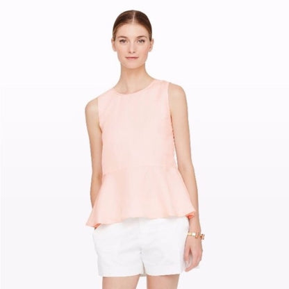 REDUCED! Club Monaco Seymour peplum sleeveless top. Very soft pink! Sz S