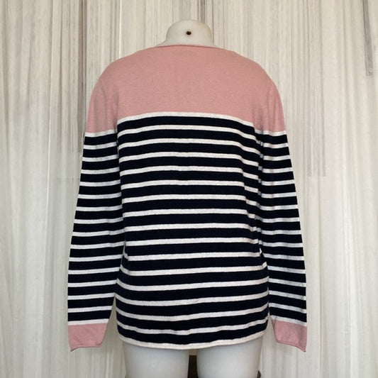 Part two Copenhague pullover women’s nautical sweater, stripes! Size M