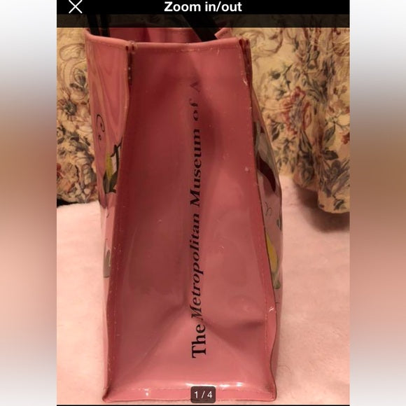 REDUCED!!! The Metropolitan Museum of Art pink plastic small bag! Novelty prints