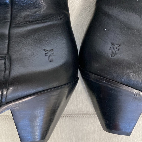 Frye Lila slouchy black tall, riding boots knee high soft leather Size 6M