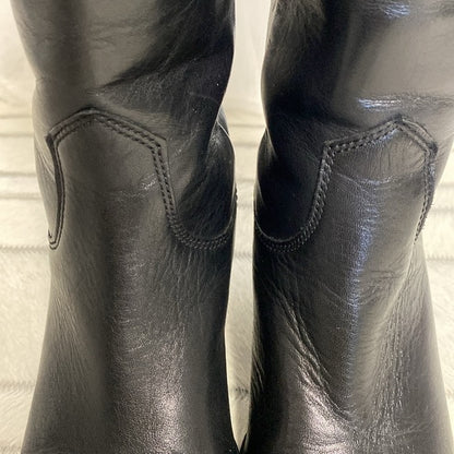 Frye Lila slouchy black tall, riding boots knee high soft leather Size 6M