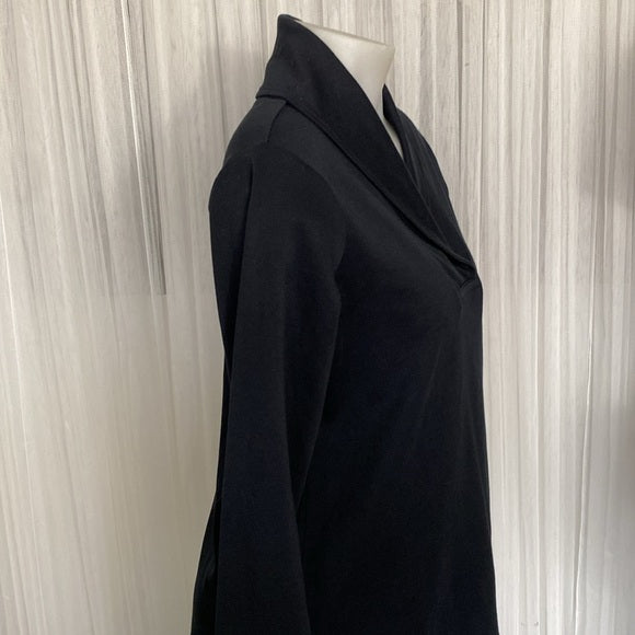 L.L. Bean black shawl collar, pullover 100% top! New without the tag! Size M reg