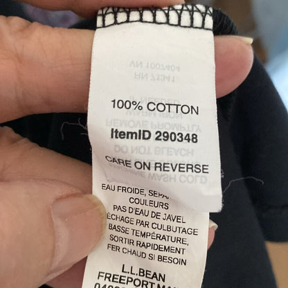 L.L. Bean black shawl collar, pullover 100% top! New without the tag! Size M reg