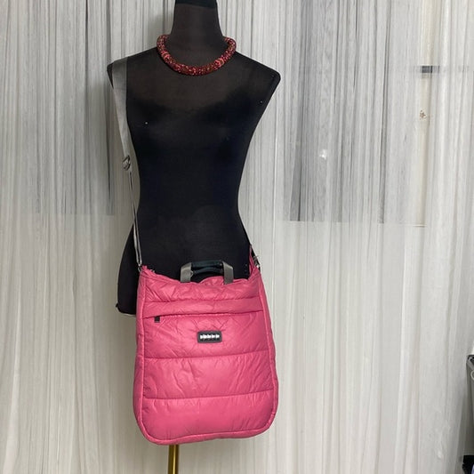Elle Puffer quilted crossbody square pink lightweight bag!
