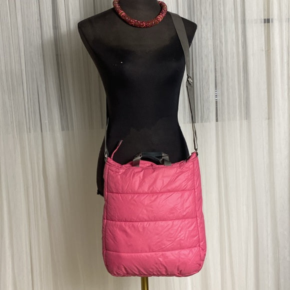 Elle Puffer quilted crossbody square pink lightweight bag!