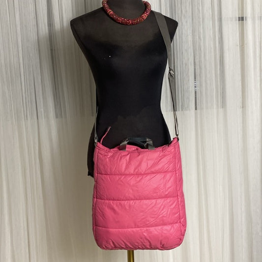 Elle Puffer quilted crossbody square pink lightweight bag!