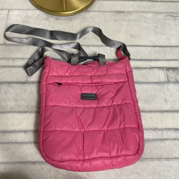 Elle Puffer quilted crossbody square pink lightweight bag!