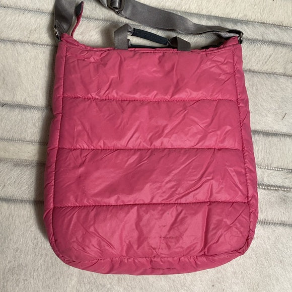 Elle Puffer quilted crossbody square pink lightweight bag!