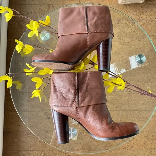 Modern Vintage “Vanessa” fold over booties
