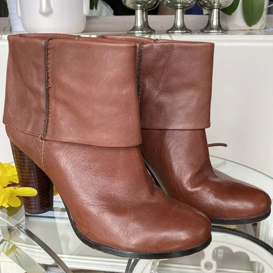 Modern Vintage “Vanessa” fold over booties
