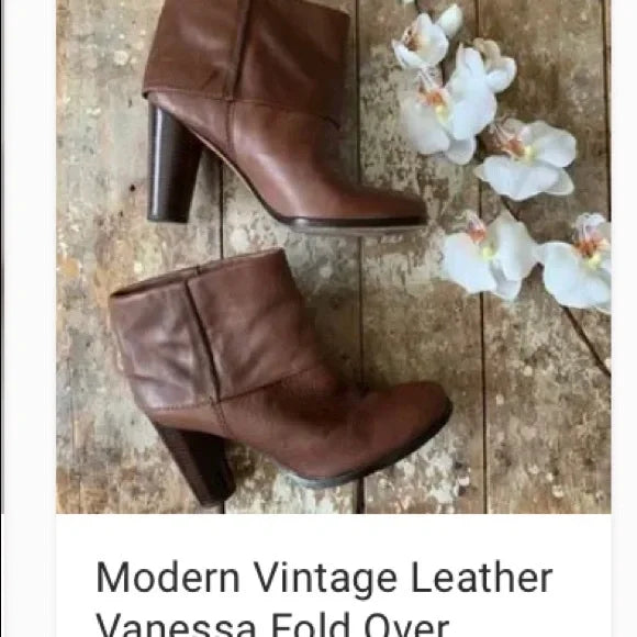 Modern Vintage “Vanessa” fold over booties