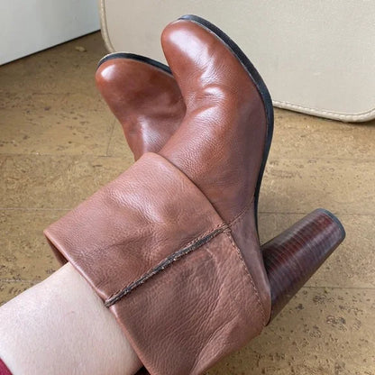 Modern Vintage “Vanessa” fold over booties