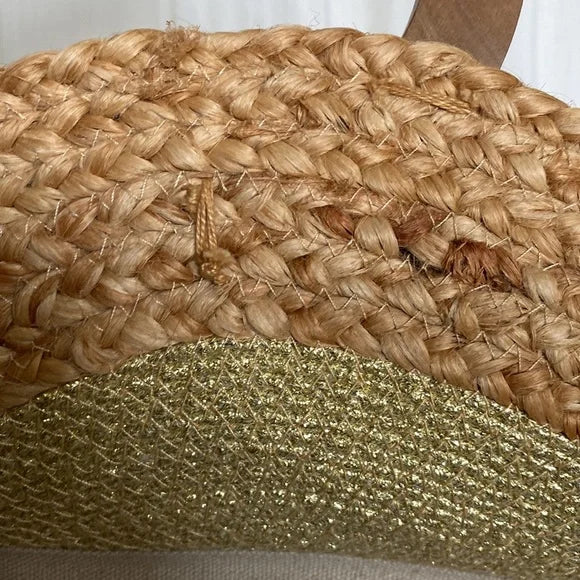 Tom & Eva raffia braided large round tote/beach bag