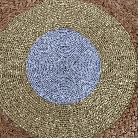 Tom & Eva raffia braided large round tote/beach bag