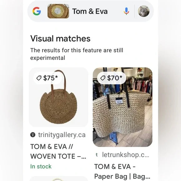 Tom & Eva raffia braided large round tote/beach bag