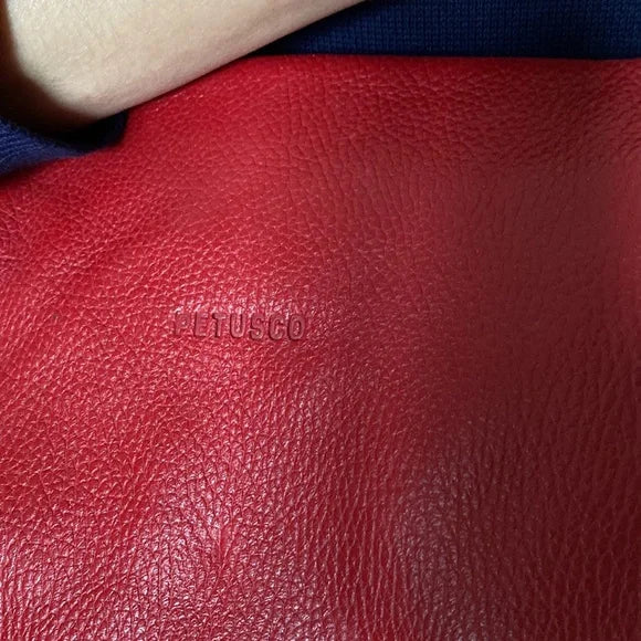 REDUCED! Petusco 100% leather stunning red and brown bag