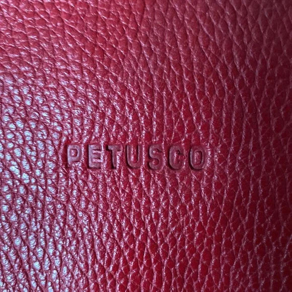 REDUCED! Petusco 100% leather stunning red and brown bag