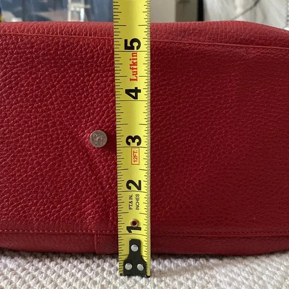 REDUCED! Petusco 100% leather stunning red and brown bag