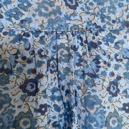 REDUCED!!Liberty Art Fabric roll taps long sleeves blue flowers! Size M