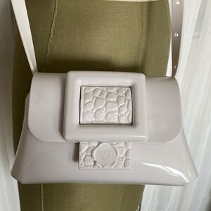 Melissa in colab Victor & Rolf off white cross body bag